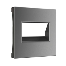 Изображение Накладка для двойной розетки Еthernet RJ-45 (графит матовый) W1191164