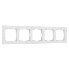 Изображение Рамка на 5 постов Hammer (белый) W0052401