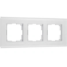 Изображение Рамка на 3 поста Senso (белый, стекло soft-touch) W0033101